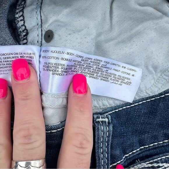 Ariat 32L Whipstitch Rosy Low Rise Boot Cut Jeans - Picture 7 of 8